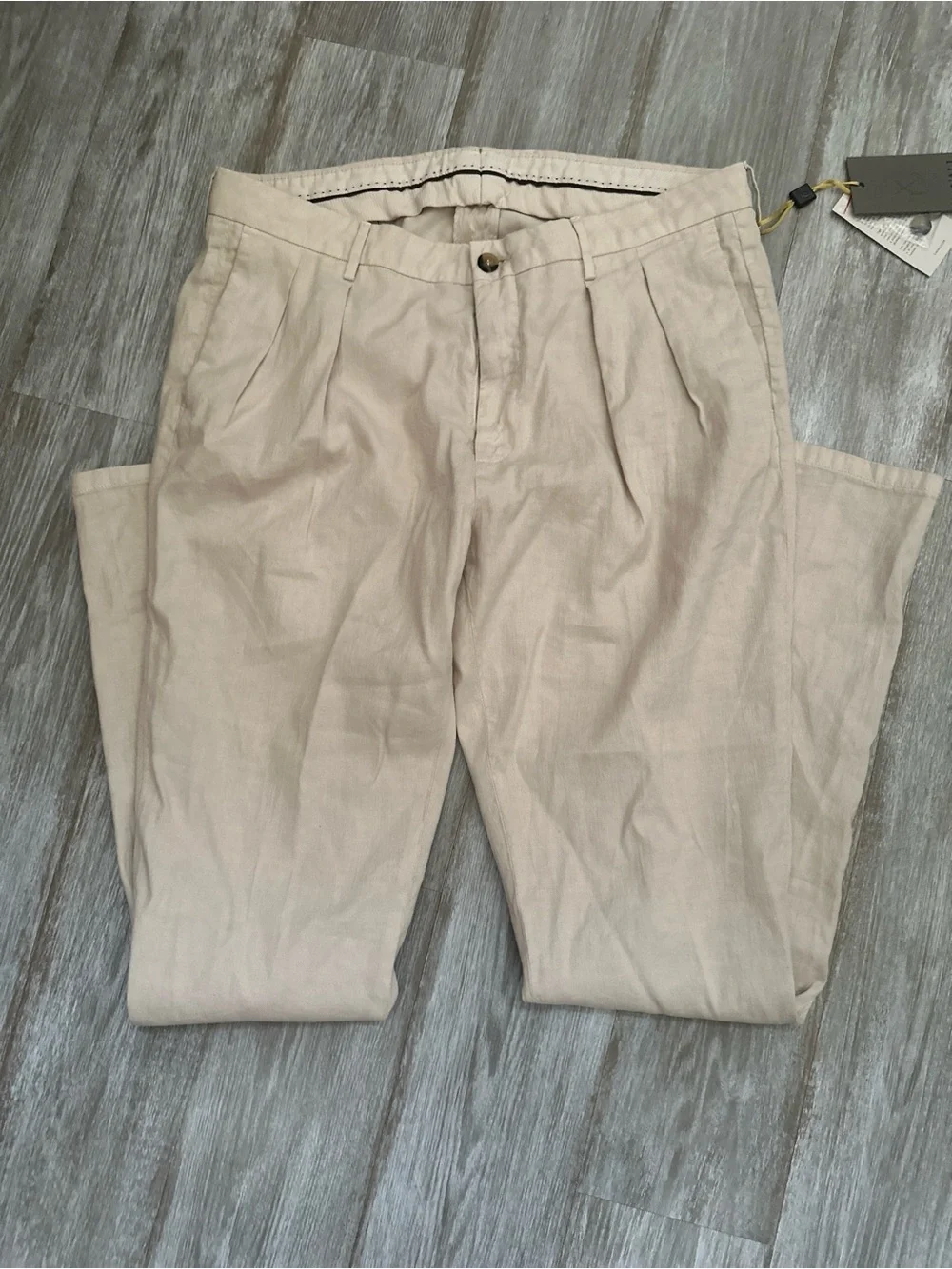 NEW Canali Men's Khaki Pants Metropolitan Fit Size 54 EU/ 36 US Made in Italy